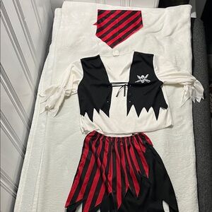 Kids Pirate Adventure Costume - Black and Red